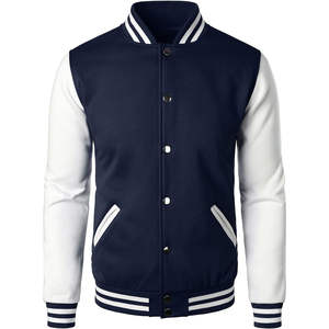 Blouson bomber varsity pour homme, en coton respirant, brodé, style baseball, plusieurs couleurs - Product Image 1