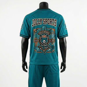 Premium 180 GSM polyester mesh jersey and pant <b>set</b> men teal black breathable athletic wear sublimation logo short <b>set</b> for men's - Product Image 5