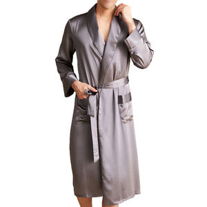 Bata de Baño Casual de Franela para Hombre, Cómoda, Ajustable, para Dormir, a la Moda, para Uso Diario, Cálida y Resistente al Viento - Product Image 1