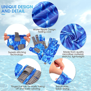 Gants de pêche en gros, protection solaire, séchage rapide, sans doigts, légers, pour sports de plein air - Product Image 2