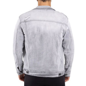 Veste en jean vintage élégante pour homme, 100 % coton, décontractée, streetwear d'hiver, coupe ample, personnalisable OEM/ODM - Product Image 6
