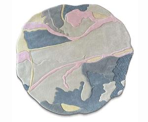 Tapis de maison en laine mélangée européenne, tufté à la main, lavable, adapté aux animaux domestiques, à poils moyens, motif floral moderne, sans cadre - Product Image 4