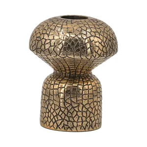 Contemporary Brass Tabletop Vase Handmade Decorative Accent for Living Room Home Interior Design Modern Metal Ornament - Product Image 5