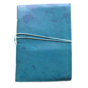 Carnets de notes en cuir et papier recyclé faits à la main, style antique, couleur turquoise unie, pour étudiants, vente en gros - Product Image 1