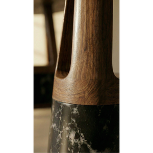 Table à manger en marbre Calacatta Violet de luxe, table en pierre naturelle, pieds en bois de noyer, mobilier de salle à manger moderne, OEM PISANO - Product Image 5