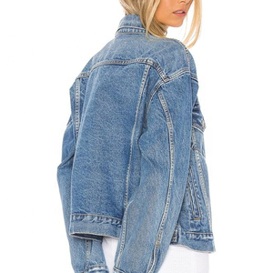 <b>Customized</b> Color Eco-Friendly High Street Style Short Bomber <b>Jacket</b> 100% Cotton <b>Denim</b> Winter Casual Outerwear for Wholesale - Product Image 4