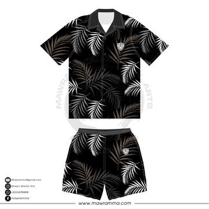 Ensemble chemise hawaïenne et short de plage pour homme grande taille, imprimé par sublimation, motif cocotier, manches courtes, décontracté, coupe oversize - Product Image 5