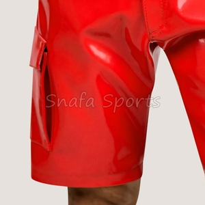 OEM Service Reasonable Price Leather Shorts For Men Latest Style Custom Design Streetwear Men Leather Shorts In Wholesale - Product Image 6