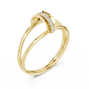 Anillo de oro amarillo macizo de 14k para mujer con diamante de corte brillante redondo minimalista en forma de flor, ideal para regalo de compromiso, aniversario o boda. - Product Image 3