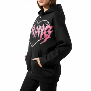 Nouveaux sweats à capuche streetwear zippés, sweats à capuche personnalisés OEM pour hommes - Product Image 3