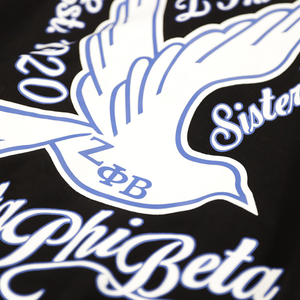 Veste en polaire Zeta Phi Beta pour femmes, style universitaire ZPB, bleu noir, veste de sororité, boutons pression, vêtement d'extérieur décontracté et chaud - Product Image 4