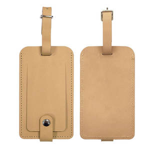 Personalized PU Leather Luggage Tag Custom Leather Travel <b>Suitcase</b> ID Luggage Tag - Product Image 2