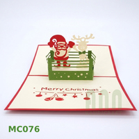 Tarjetas de Felicitación Navideñas de Alta Calidad con Diseño de Ángel Estilo Japandi, Corte Láser 3D Personalizado, Multicolor, Papel de Transferencia Térmica