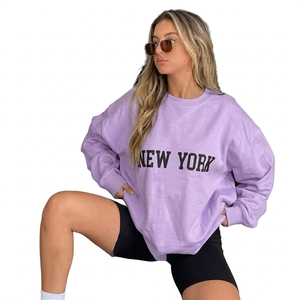 Premium Women's Casual Autumn Printed Oversized Crew <b>Neck</b> Lounge <b>Top</b> Eco-Friendly Fleece Fabric Polyester/Cotton Anti-Wrinkle - Product Image 6