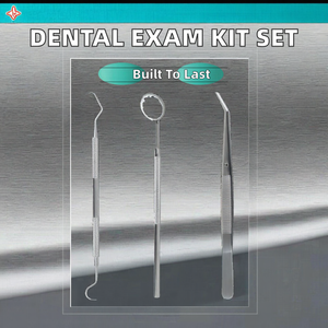 Dental Examination <b>Kit</b> <b>Teeth</b> <b>Whitening</b> Mirror Scaler Tweezers Dental Basic Diagnostic Instrument Set Dental By Dentavex - Product Image 4
