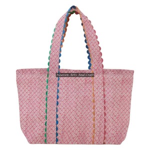 Nouveau sac fourre-tout en coton fait main avec imprimé floral en relief, grand sac floral imprimé - Product Image 1