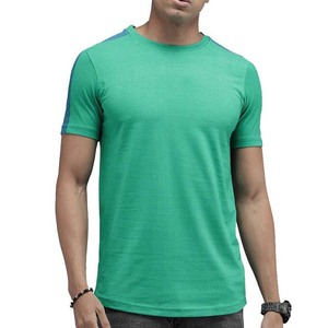 Camiseta de Manga Corta Verde para Hombre, Corte Ajustado, Cuello Redondo, Transpirable, Informal, Tejido de Punto, Poliéster - Product Image 5