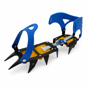Crampons à neige en acier durables à 12 dents, version anti-dérapante pour la marche - Noir/Bleu Noir/Gris Certifiés CE pour l'hiver, l'automne et l'été - Product Image 2