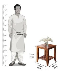 Contemporary <b>Side</b> <b>Table</b> with Geometric Pattern | OEM ODM Manufacturer Jodhpur India - Product Image 2
