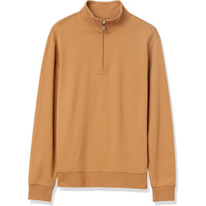 Pull en molleton à col montant zippé pour homme, coupe classique, décontracté, tricoté, pour l'automne - Product Image 5