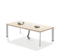 Table de conférence Bhadra, structure en aluminium extrudé, plateau stratifié, mobilier de réunion durable, solution de bureau modulaire, Inde