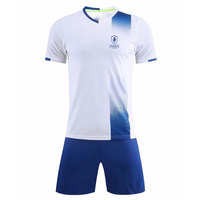 Uniforme de fútbol transpirable de talla grande, jersey ecológico de secado rápido, conjunto de color sólido de calidad premium