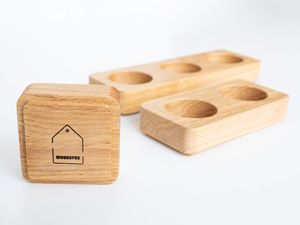 Porte-bougie en bois fait main pour la décoration de la maison - Product Image 5