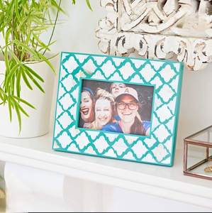 Cadre photo en MDF pour la maison avec incrustation de rayures en os naturel, taille personnalisée, pour galerie murale ou à poser sur table - Product Image 6