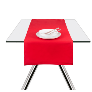 Runner da Tavolo Excelsa Colore Panama in Cotone 140x45 Cm Rosso - Product Image 2