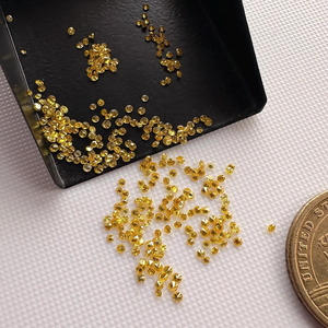 Diamants ronds de couleur jaune cultivés en laboratoire, CVD HPHT IGI, petite taille, clarté VS VVS, diamants de couleur fantaisie - Product Image 5