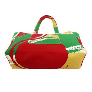 Bolsa de Lona Natural de 12 Onzas con Estampado Circular Colorido de Alta Moda, Forro Interior de Poliéster, para Compras o Regalos - Product Image 3