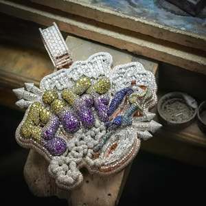 Collar con Colgante de Moissanita VVS D a Precio de Fábrica, Cadena con Nombre en Letras Estilo Hip Hop, Joyería Fina para Hombre, Chapado en Oro, Certificado - Product Image 4