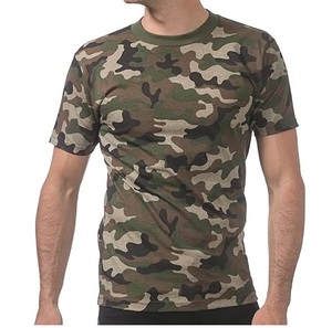Camiseta de Camuflaje con Estampado Personalizado, 100% Algodón, Corte Regular, Estilo Vintage Desértico, Cuello Redondo, para Hombre - Product Image 5