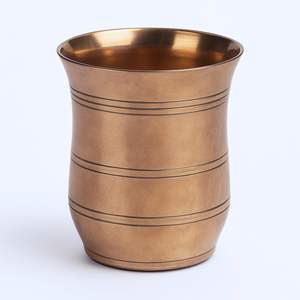 แก้วน้ำทองแดงคันซาแบบมันเงา-200มล. แก้วน้ำทองแดงอายุรเวทเพื่อสุขภาพ - Product Image 4