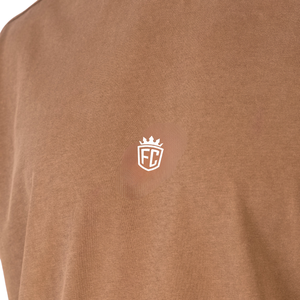 เสื้อกล้ามผู้ชายสีน้ำตาลแบบไม่มีแขนทรงโอเวอร์ไซส์สำหรับออกกำลังกาย เสริมสร้างกล้ามเนื้อ ฟิตเนส สตรีทแวร์ รับผลิตแบบ OEM จำนวนมาก - Product Image 6