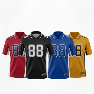 ชุดแข่งขันวาร์ซิตี้: เสื้อฟุตบอลแบบเรียบสีแดงสดพร้อมปกเสื้อ - Product Image 4