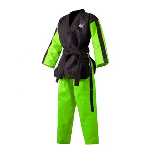 Uniforme de Taekwondo Profesional Antideslizante de Algodón Ligero Negro y Rojo de Primera Calidad, Conjunto de Dobok para Competencia de Poomsae, Artes Marciales - Product Image 2
