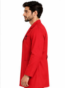 Blouse de laboratoire unisexe blanche à manches longues, uniforme de médecin respirant en polycoton, tenue de travail médicale pour hôpital, personnel de laboratoire de chimie - Product Image 2