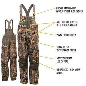 Pantalon à bretelles pour homme, imperméable, coupe-vent, isolé, camouflage, pour la chasse, la pêche, la randonnée - Product Image 6