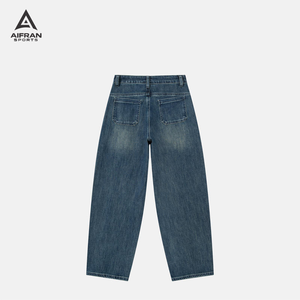 Jeans en denim coupe bootcut Aifran pour hommes, coupe slim, jambe évasée, style classique, pantalon décontracté, vente en gros OEM - Product Image 3