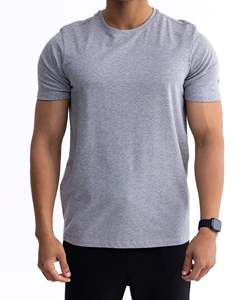 T-shirt en coton 100% uni, doux, respirant, vêtements décontractés, vente en gros, logo personnalisé, t-shirt en coton pour hommes, col rond, fabricant OEM - Product Image 6