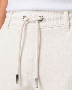 Custom Men White Slim Fit Casual Jogger Pants Elastic Waist <b>Drawstring</b> <b>Trousers</b> Soft Fabric Comfortable Daily Wear Stylish Look - Product Image 3