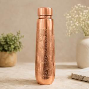 Pure Copper Eco-Friendly Classic <b>Water</b> <b>Bottle</b> for <b>Daily</b> Use Handmade Ayurveda Drinking Premium Quality Travel Gym Low Cost - Product Image 5