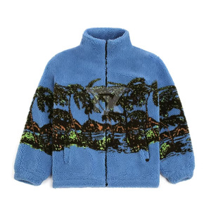 Unisex Top Trending Bean's Recycled <b>Sherpa</b> <b>Fleece</b> Jacket ODM Private Label Warm All-Season Outdoor Full-Zip Customizable Colors - Product Image 1