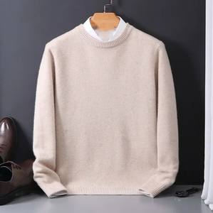 Haute qualité Vintage OEM français éponge pull uni teint impression vierge 100% coton hommes col rond sweat hommes sweats à capuche - Product Image 3