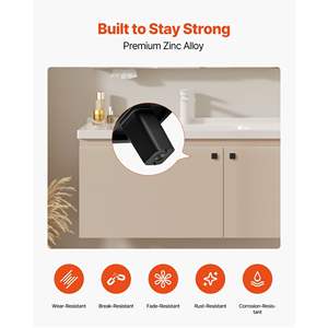 Confezione da 10 1.18 pollici in lega di zinco nero manopole per cassettiere quadrate maniglie delle porte per armadio da cucina - Product Image 3