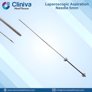 Aguja de Aspiración Laparoscópica Cliniva 5mmx330mm, Instrumento Quirúrgico Manual Reutilizable de Alta Calidad, Certificado CE Clase II, 1 Año de Garantía - Product Image 1