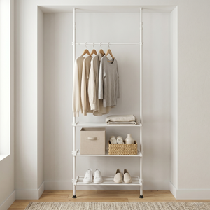 Estante de Almacenamiento Plegable Telescópico al por Mayor, Organizador Moderno que Ahorra Espacio para Ropa, Fácil de Montar, Muebles para el Hogar - Product Image 3