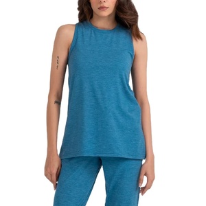 Camiseta sin Mangas Deportiva Informal para Mujer, de Jersey Sólido, Transpirable, de Secado Rápido, para Yoga, Ejercicio y Fitness - Product Image 1