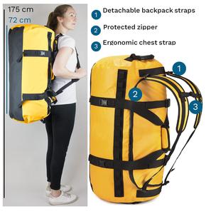 Sac à dos de sport et de voyage en gros, décontracté, confortable, pour l'extérieur, en PVC imperméable, sac étanche en bâche avec fermeture éclair, portable - Product Image 5
